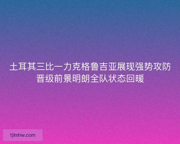 土耳其三比一力克格鲁吉亚展现强势攻防晋级前景明朗全队状态回暖